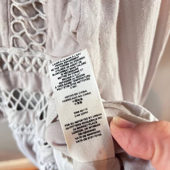 NEW Free People I Think I Love You Dress with Cut Work- Size 6 - Picture 8 of 8